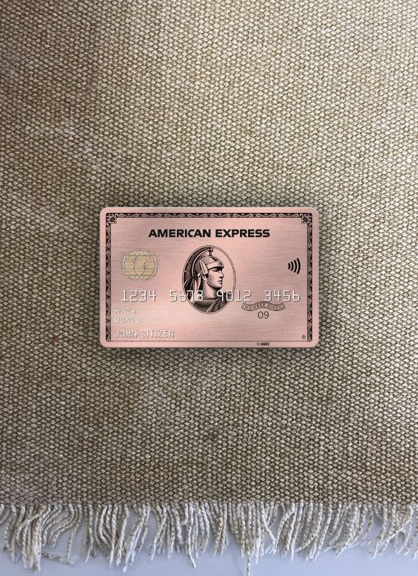 Download USA Missouri Together Credit Union bank AMEX rose gold card photolook front Photoshop template
